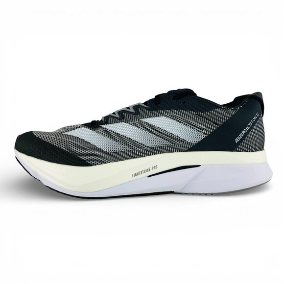 adidas Adizero Boston 12 Black White Men's Running Shoes Sneakers ID4234